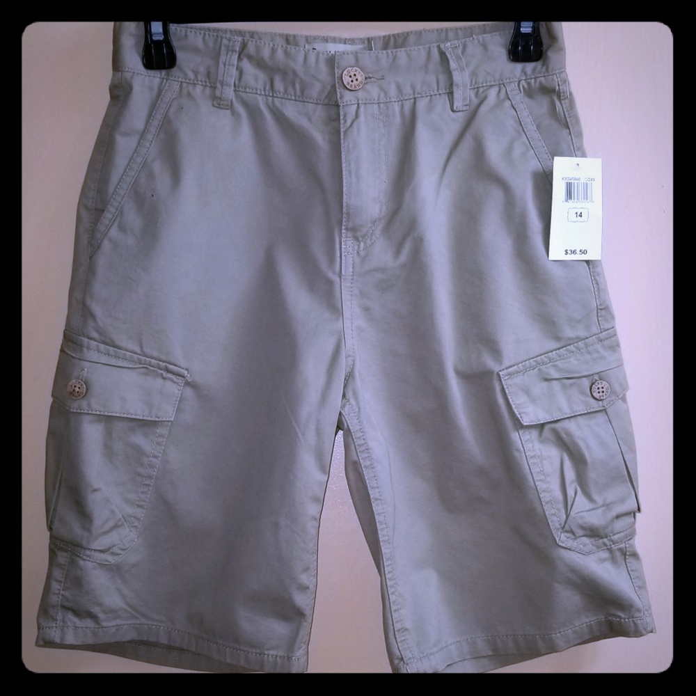 🆕 Boy's Lucky Brand Khaki Cargo Shorts Size 14